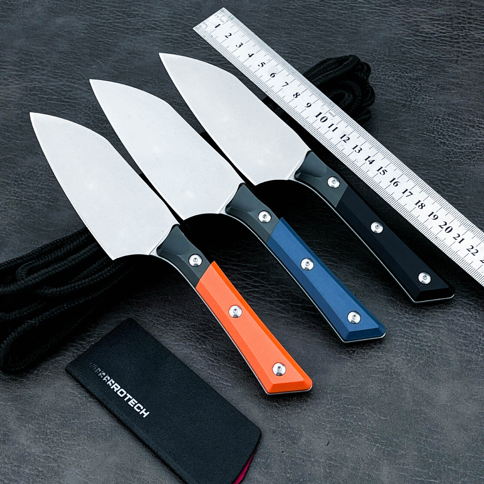 Bestseller Stainless Steel D2 Sheathed Kitchen Knife G10+ Aluminum Handle Integrated Blade Multi-purpose Kitchen Utility Knife