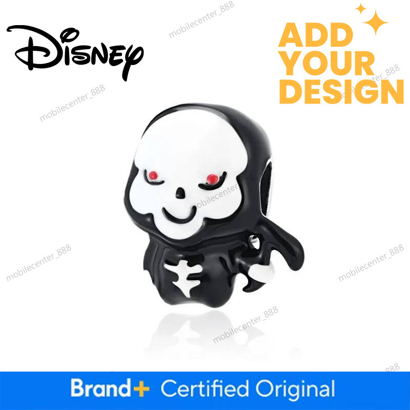 Designer Disney Jewelry Disney 2026 New 925 Silver Ghost Soul Pumpkin Skeleton Bat Pendant Bead Charm Fit Original Bracelet DIY Jewelry Halloween Gift - view 3