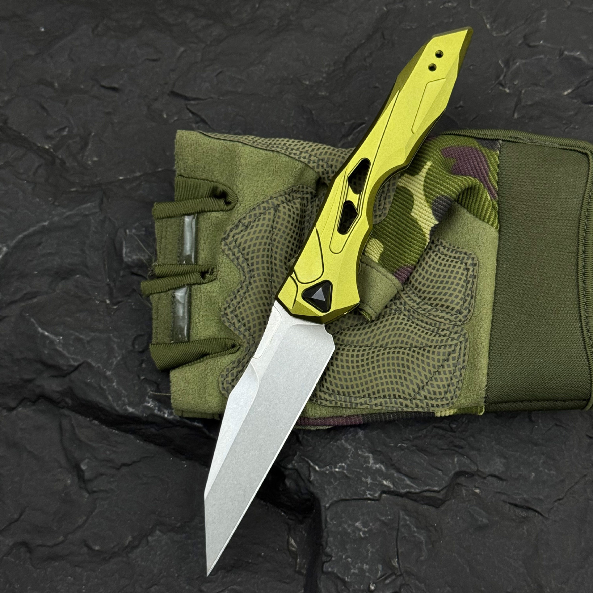 KS7650 Portable Multifunctional Pocket Folding Knife, EDC Outdoor Camping Knife with Aluminium Handle, CPM154 Blade