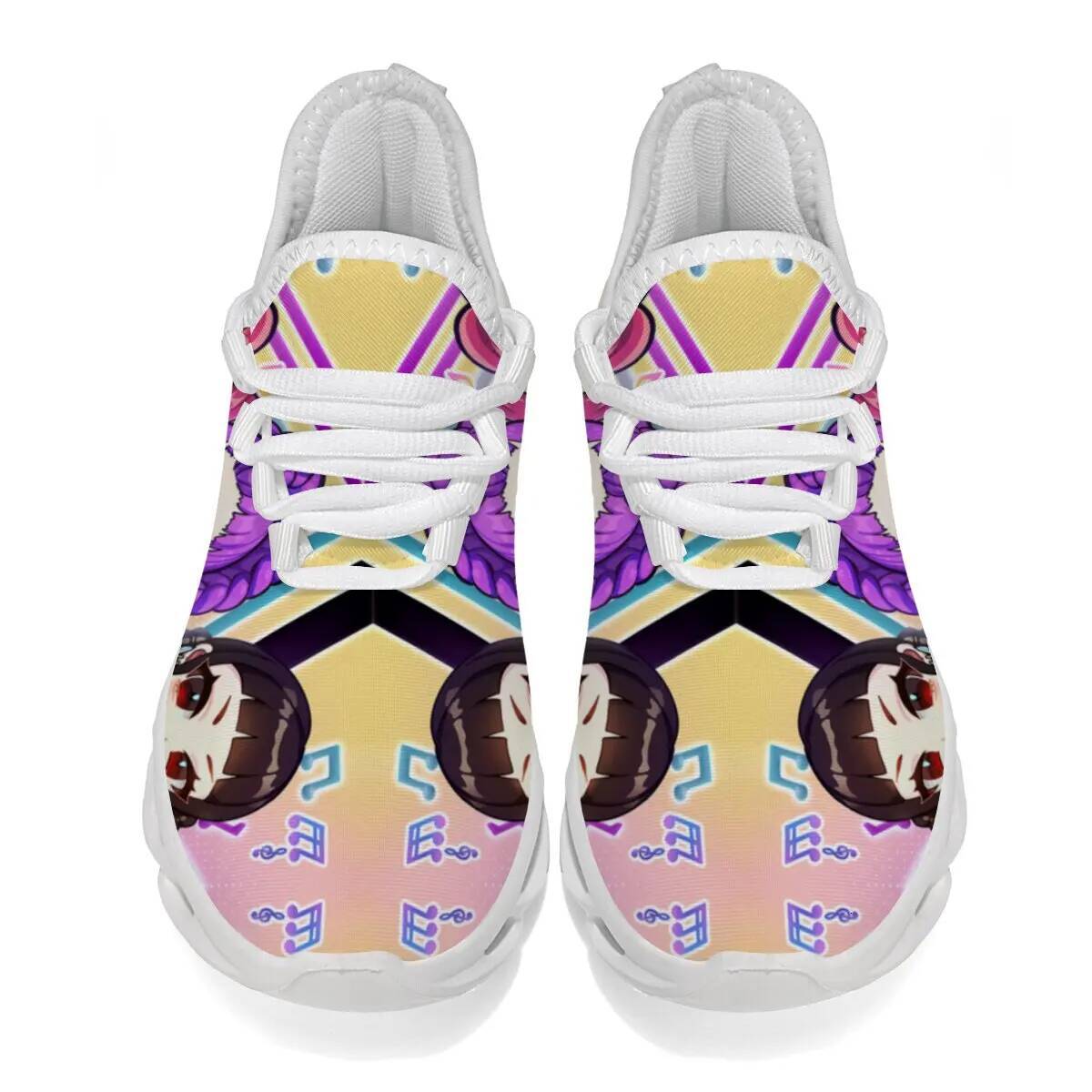 Children's Cartoon Girls Music Notes Print Sports Sneakers Casual Running Shoes For Men Women Large-Sized - view 6
