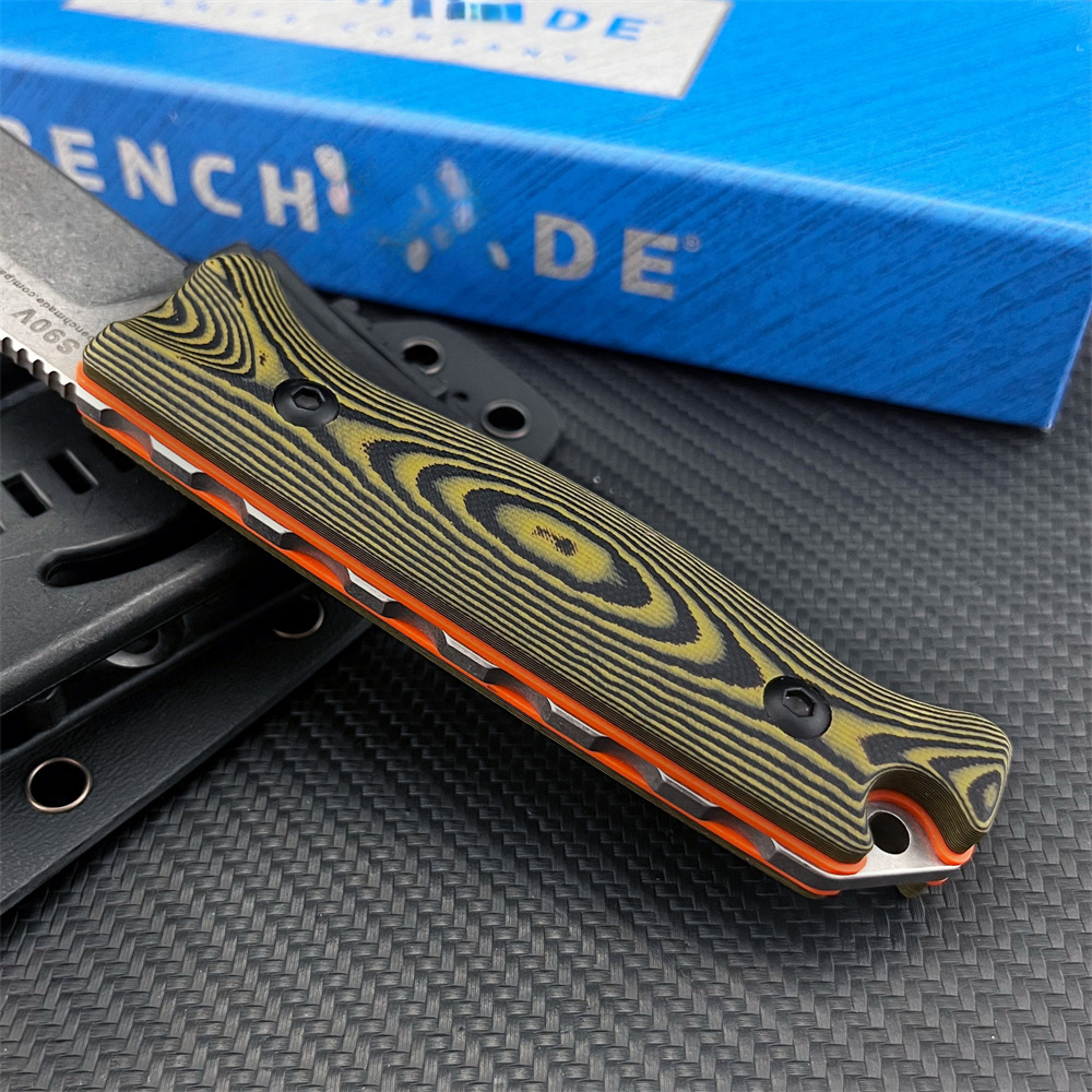 BM 15002 Portable Fixed Knife S90V Blade G10 Handle Outdoor Knife Camping Durable Portable EDC Multitool EDC Knife