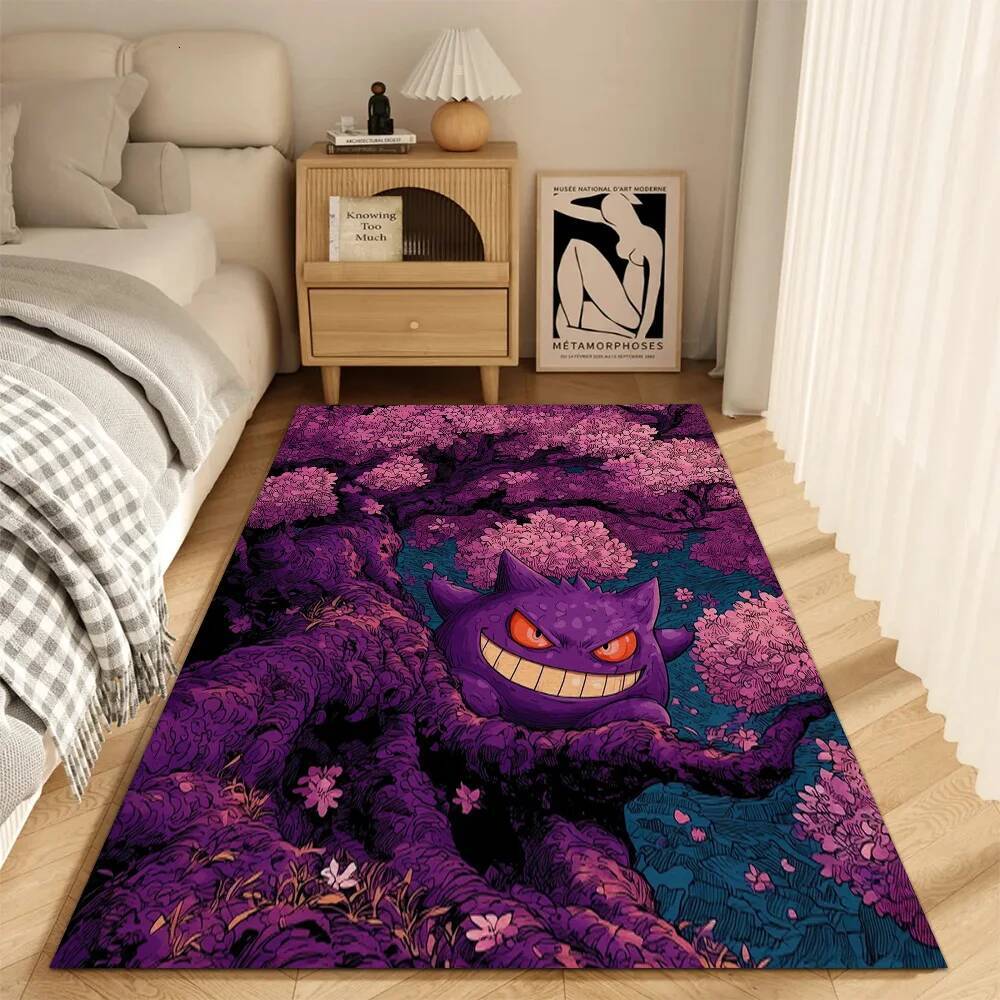 Pokemon Floor Mat Fashion Entrance Mat Living Room P-Pokemon Rugs Decoration G-Gengar Floor Mats Kitchen Carpet Balcony Doormat Front Door Bath Hot Se