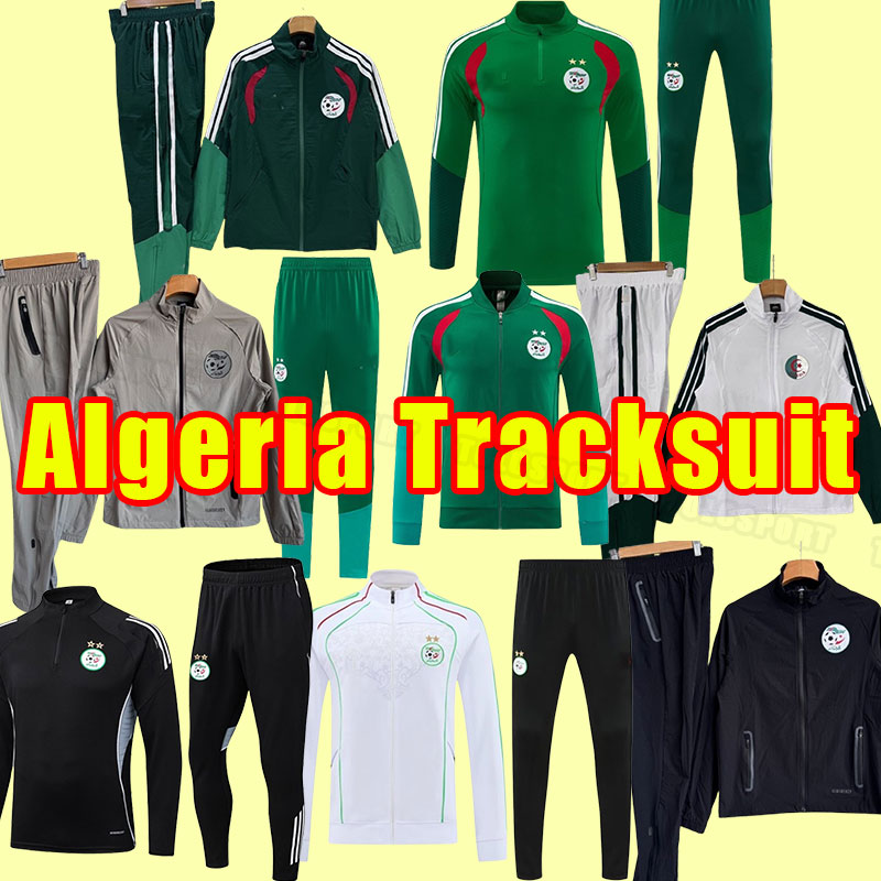 25-26 Algeria soccer tracksuits 7 MAHREZ 21 BENSEBAINI 22 BENNACER 20 ATAL Thai Quality jersey FEGHOULI training set Long sleeve 2024 2025 tracksuit set jacket