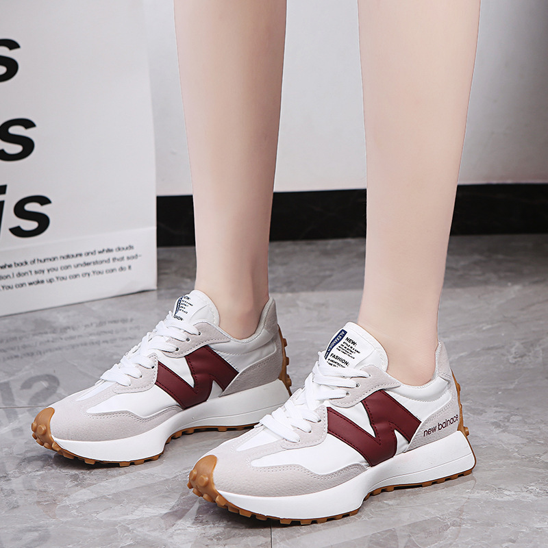 new Free shipping 2026 luxury Versatile Retro Sneakers Wedge Sole Cushioned Trainers Daily Commute & Street Style