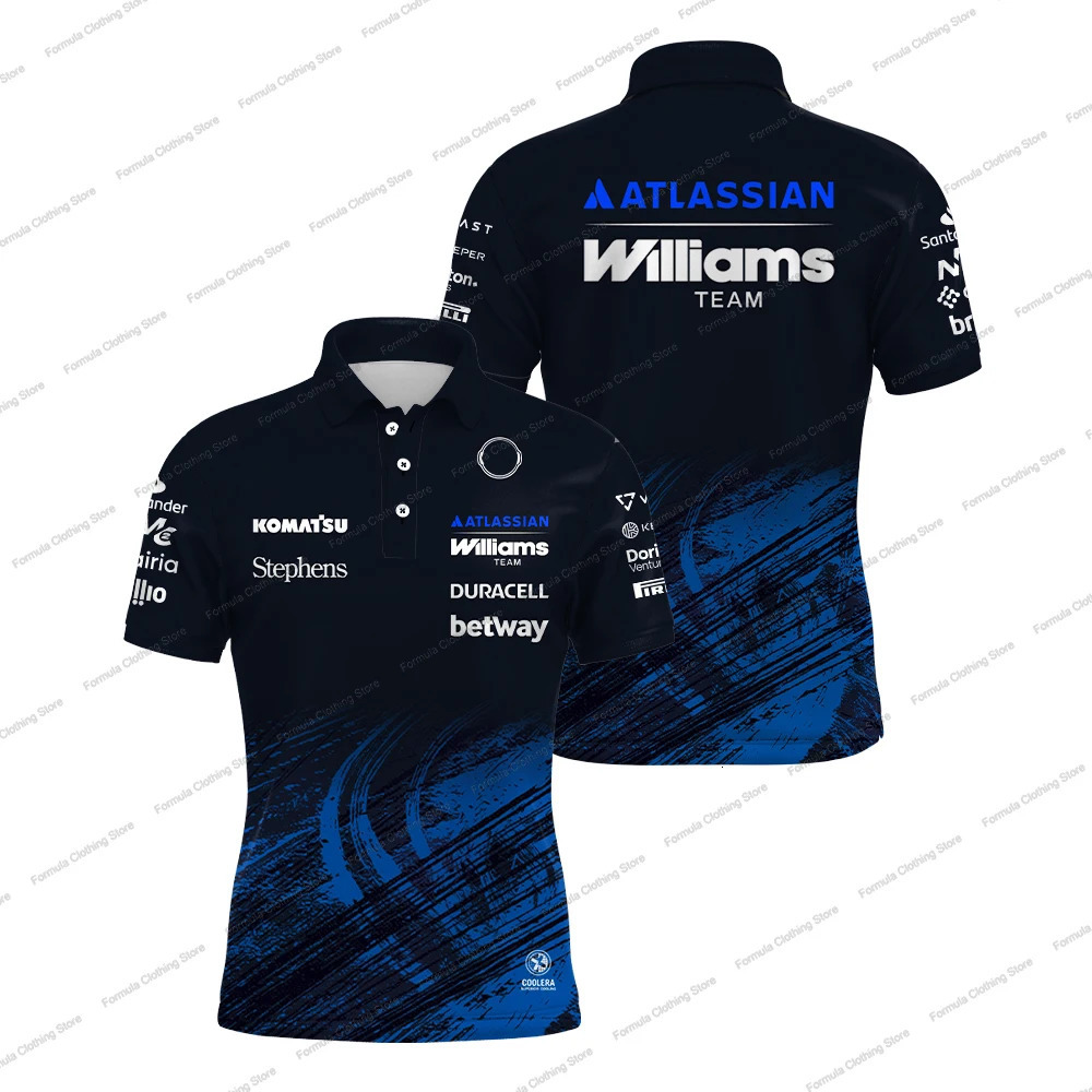2026 Williams Racing Polo Shirt Carlos Sainz 55 Alex Albon 23 Outdoor Sports Quick Dry T-shirt Mens Casual Plus Size Polos 260427