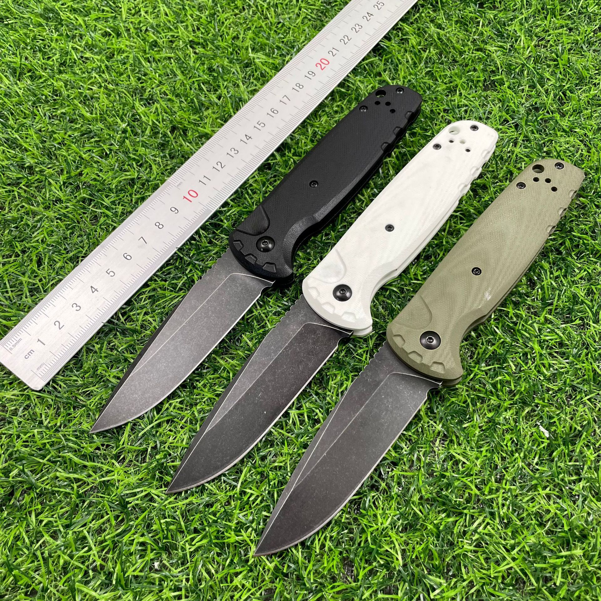 BM4300 Auxiliary Pocket Folding Knife D2 Blade G10 Handle Jungle Hunting Cutting Survival Knives Outdoor Hiking Camping Tool