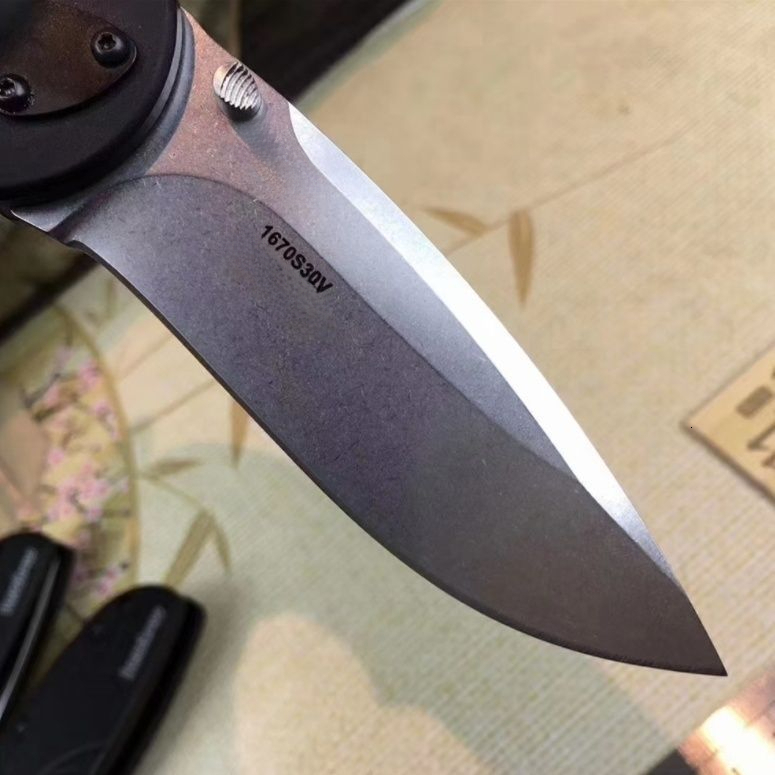 Hot 1670 Folding Pocket Knife S30V Blade Aluminum Handle Camping Utility Knife EDC Jungle Survival Knife Outdoor Fishing Knife