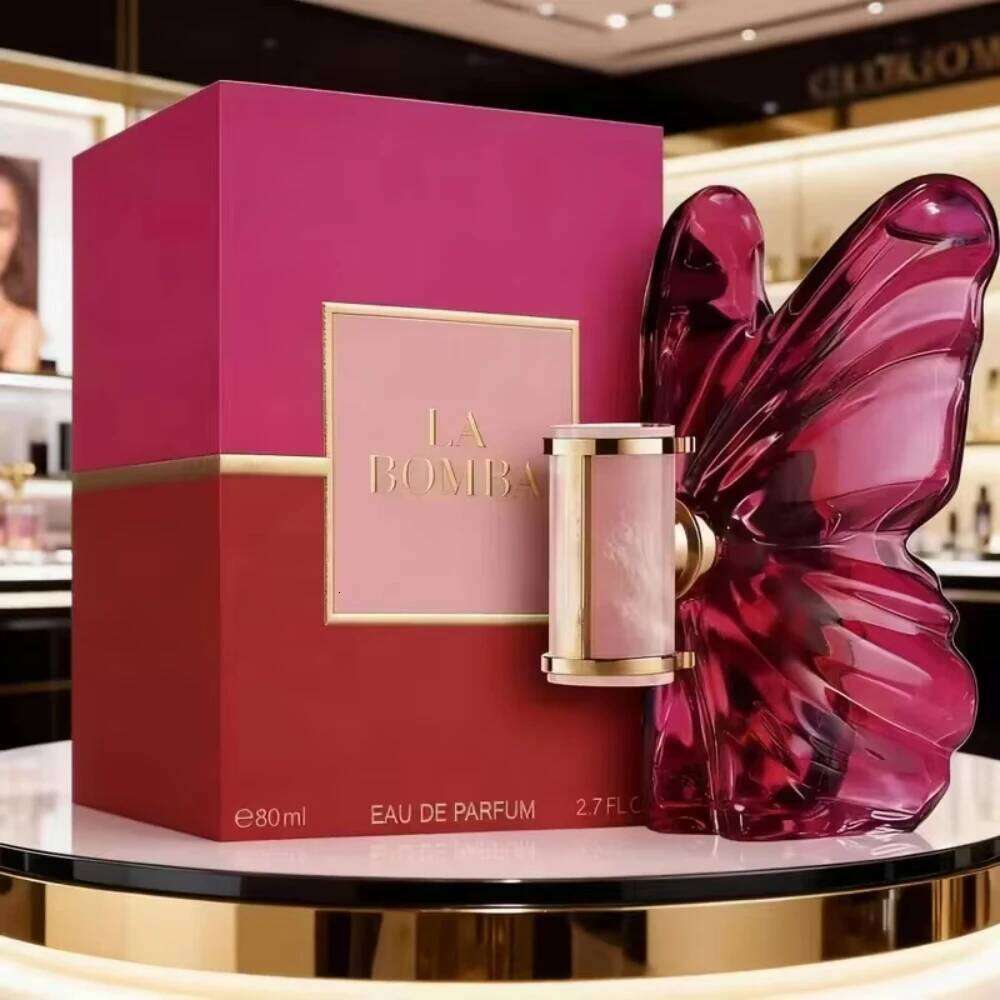 LA Bomba Women's Perfume 2.7oz | Floral & Fruity Scent with Dragon Fruit, Unique Butterfly Design 26H0428