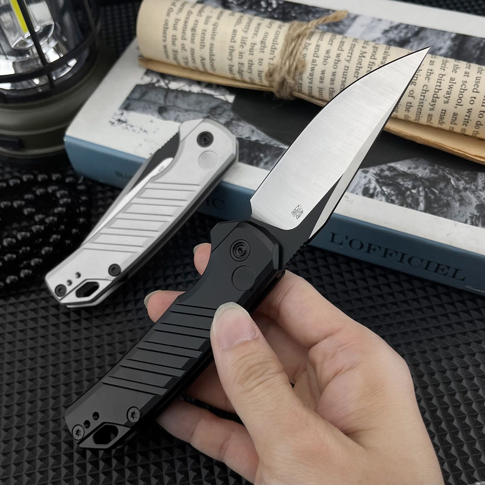 KS 7305 Outdoor Pocket Folding Knife D2 Steel Blade Aluminum Handle Everyday Carry Camping Hiking Cutting EDC Tools Men's Gift