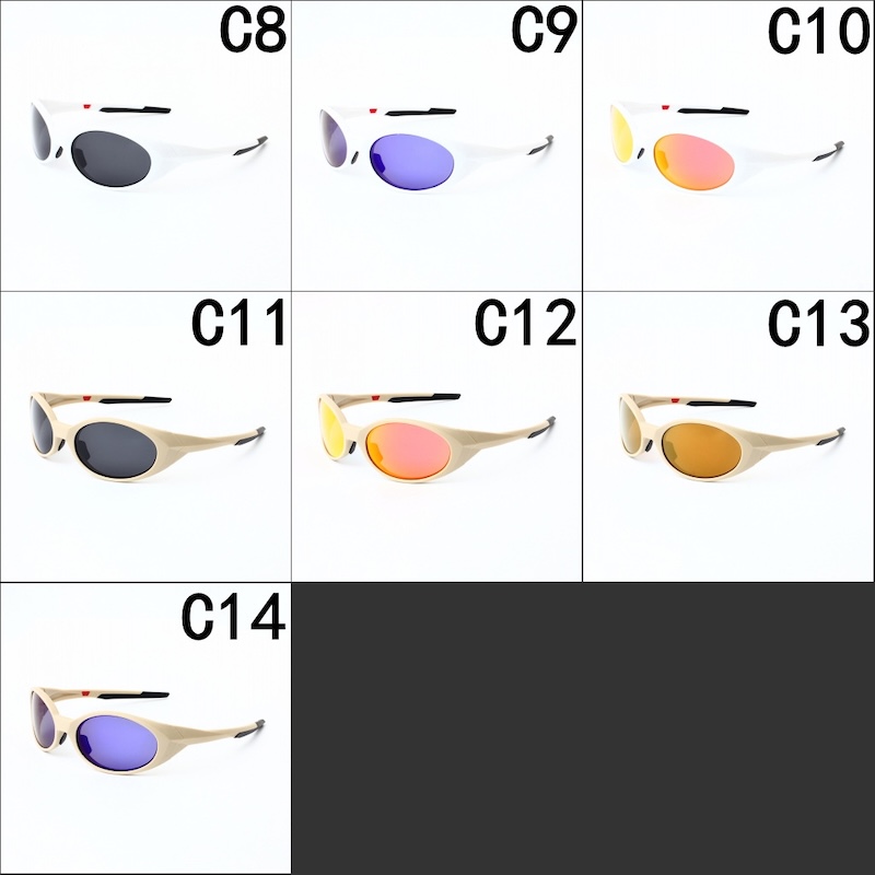 Original Polarized Sunglasses Oval Luxury Brand Designer Round Outdoor Sports Pilot Fashion Y2K Men Driving Sunshade Goggles Beach Cycling Golf Busine
