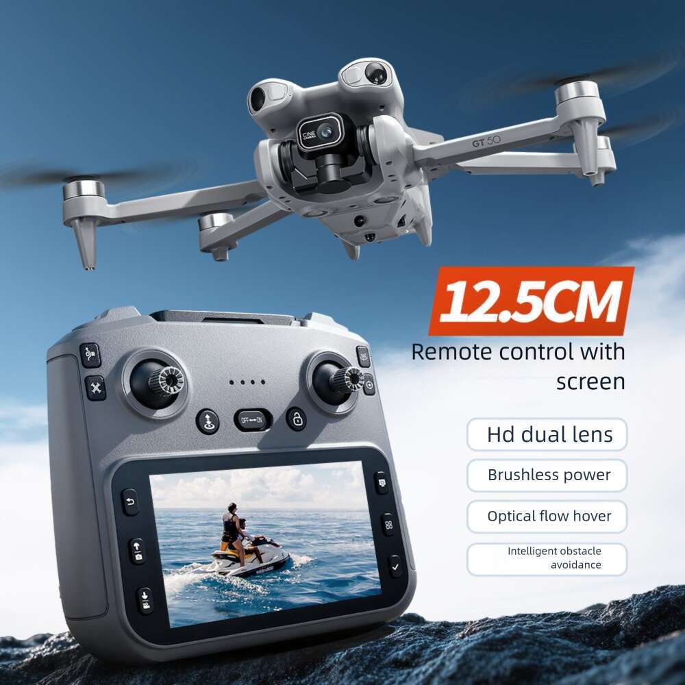 Famous Brand GT Drone Brushless High Definition Aerial Photography Aircraft With Large Screen Remote Control And Obstacle Avoidance Toy Airplane Mini 