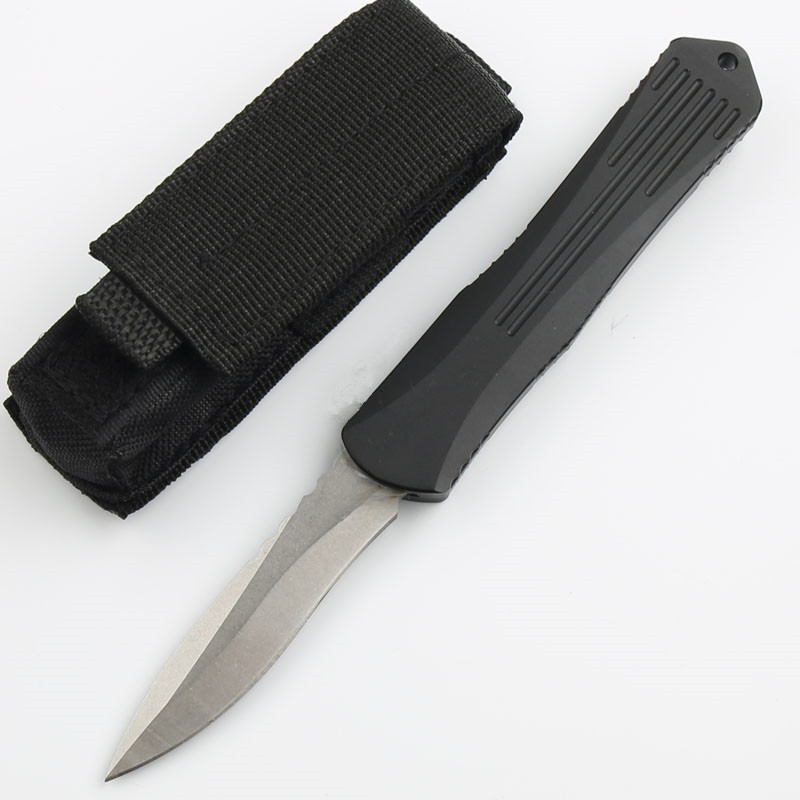 High-hardness outdoor folding knife with black handle, D2 aviation aluminum, sharp portable for wilderness survival, camping, and EDC pocket tool