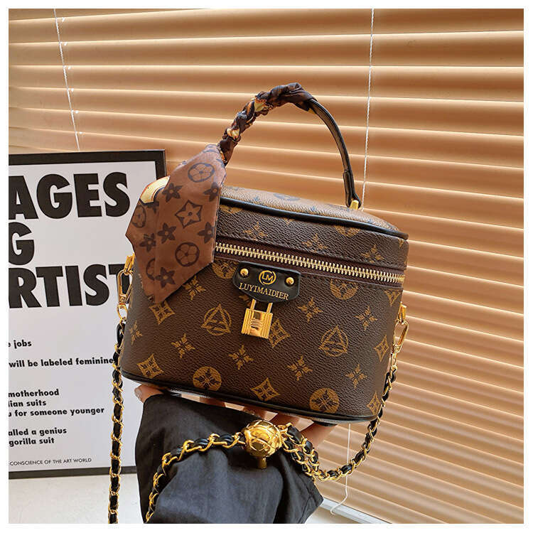 Trendy Women's New Model, Retro Printed Small Square Shoulder Bag, Large Capacity Commuter Crossbody Bag For Women
