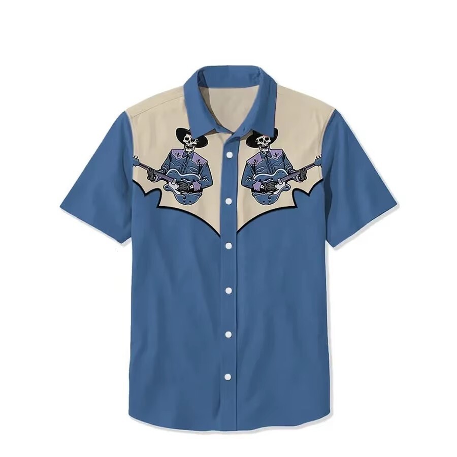 Mens Designer Tribal Print Linen Shirt Short Sleeve Casual Button Down Hawaiian Style Summer Beach Vacation Wear Plus Size