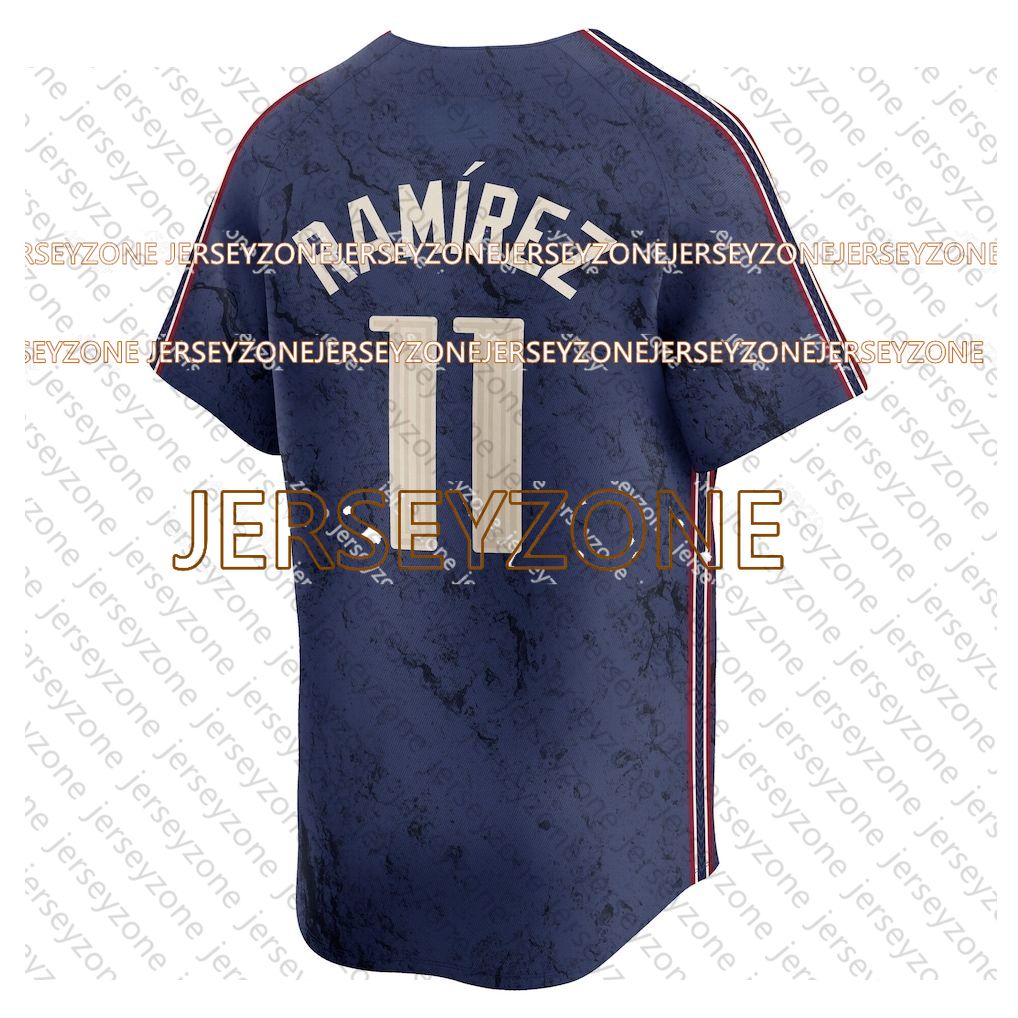 Custom 37 Travis Bazzana 11 Jose Ramirez Bo Naylor Triston McKenzie Embroidery Baseball Jersey Embroidery Breathable Polyester Sweatshirt99