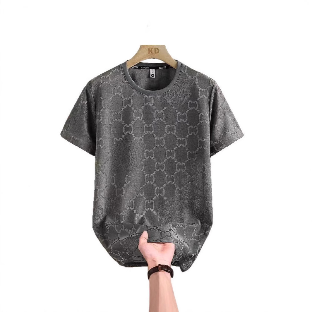 Summer 2026 Fashion Thin Designer T-shirt High End Ice Silk Ice Sensation Short Sleeved T-shirt Men's Trendy Men's Half Sleeve Top Clothes