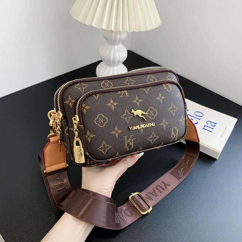 Cross-Border Women's New Vintage High-End Fashion Monogram Shoulder European And American Niche Design Crossbody Bag