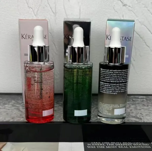 KERASTASE Hair Serum 30ml Vitality Ginger Scalp Essence Oil Control Soothing Anti Dandruff Cleansing Green Pink Bottle Hair Care Essence