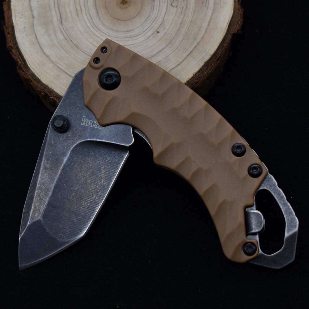 KS 8750 Folding Knife 8Cr13Mov Blade Nylon and Glass Fiber Handle Multifunctional Portable Fishing Knife for Camping