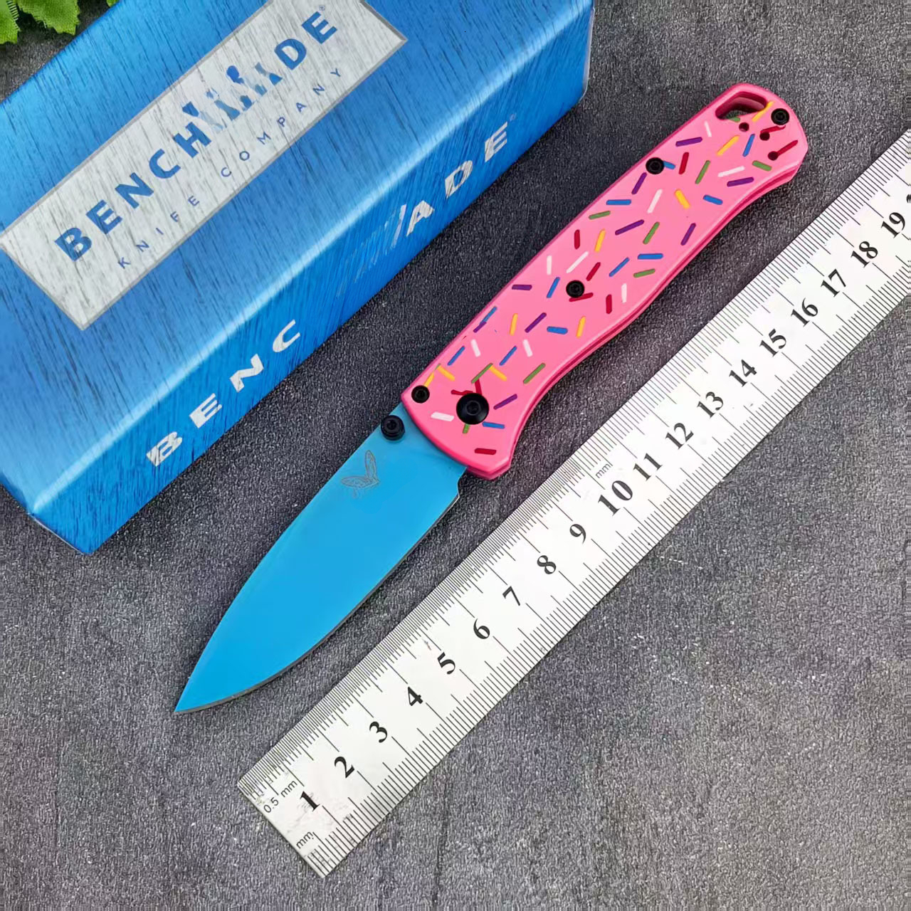 BM535 Bugout Donut Pink Aluminum Bearing folding knife pocket knife