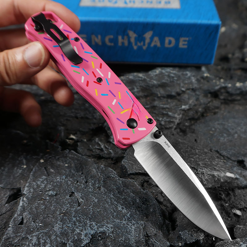 BM 535 Donut Handle Folding Knife Stainless Steel Blade High Quality Outdoor Perfect Gift for Christmas Holiday Gift To Men Gentleman