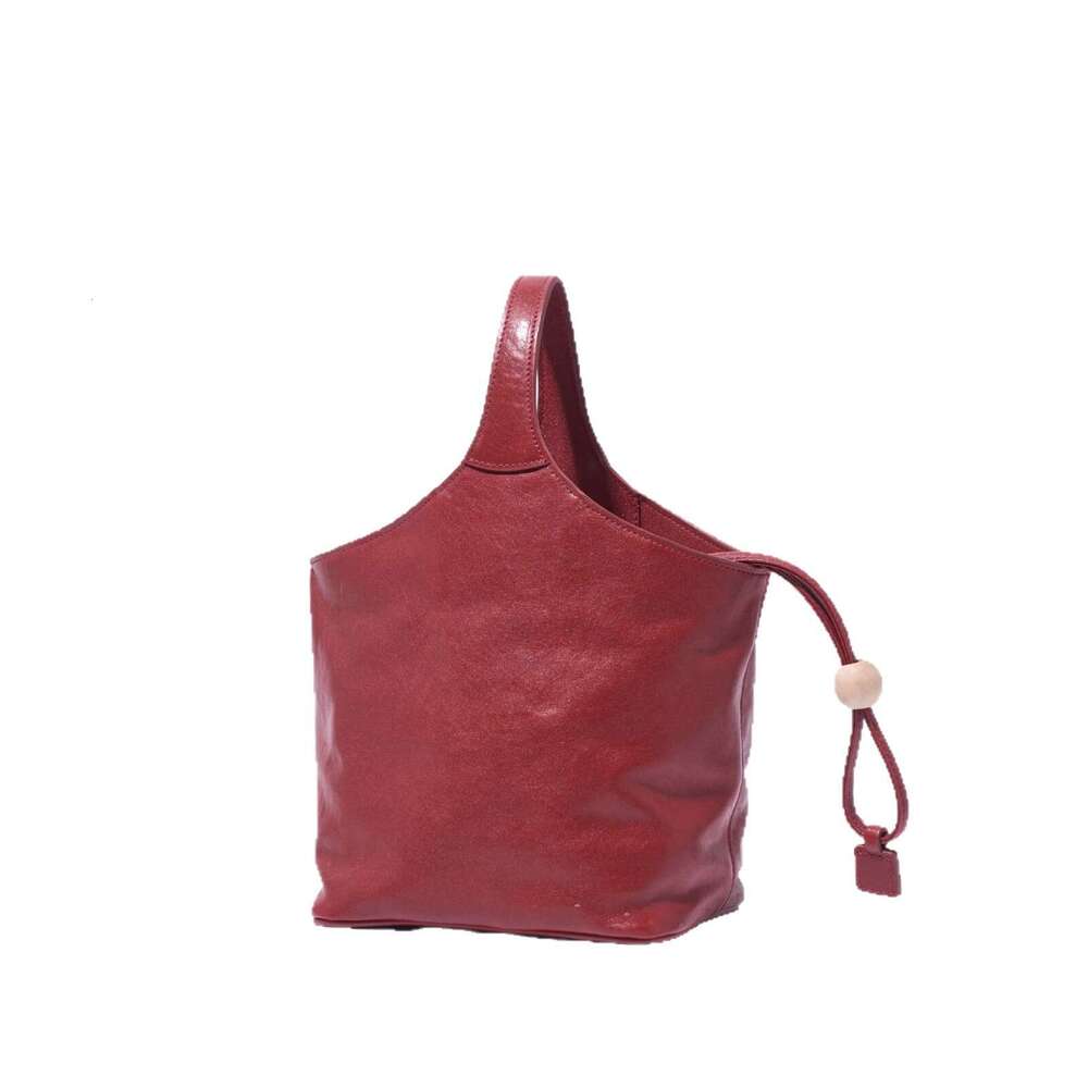 Light Luxury Niche Designer Bucket Basket Bag, Autumn New Fortune Style, Premium Crystal Cowhide, Daily Casual Shoulder Crossbody Handbag SENYY