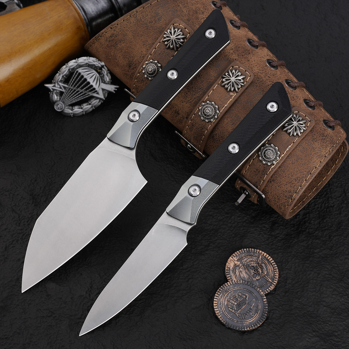 Outdoor G10 Non-Slip Handle Small Knife 7Cr13 Steel Blade Camping Hunting Self-defense Multitools Hand Knives EDC
