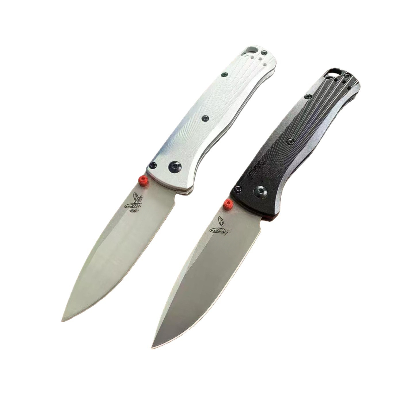 BM 535BK-4 Bugout Pocket Folding Knife 3.24" M390 Black DLC Plain Blade, Machined Aluminum Handles Outdoor Camping Fishing Tools