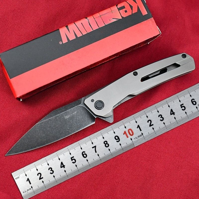 KS 1404 Folding Knife D2 Steel Blade 420 Steel Handle Essential for Camping and Picnics - Perfect for Grilling and Meat Cutting