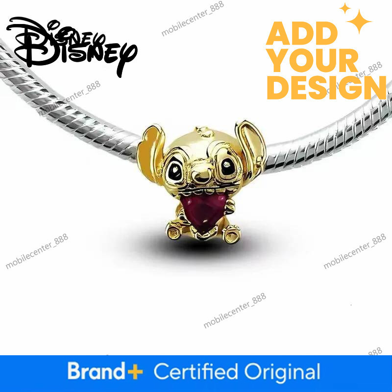 Designer Disney Jewelry 2026 Disney 925 Silver Mickey Stitch Dumbo&The Cat's Adventure Bead Charms, Fits 3Mm Bracelet Necklace, Womens DIY Jewelr