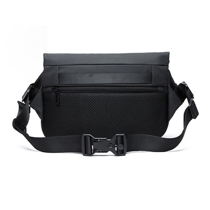 MATE ELAN Premium Black Waterproof Cross Body Bag Personality Fashion Men Novel Messenger Minimalist Sling Shoulder