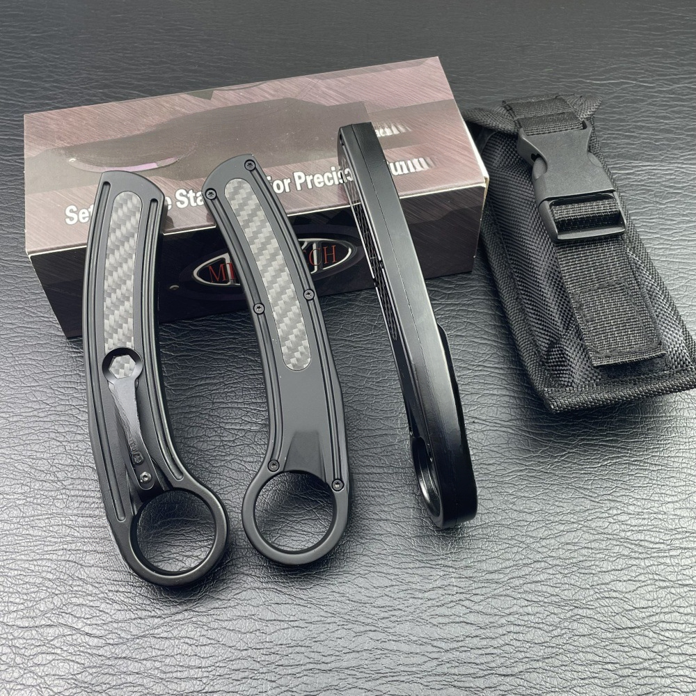 Portable Outdoor OTF Claw Inspired Folding Knife Trendy Collectible Accessory Utility Tactical Knives Zinc Aluminum+CF Handle