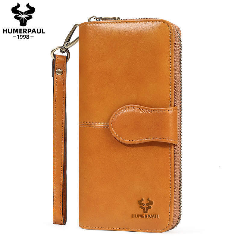 Women Light Luxury Niche Designer Wallet, Hummer Paul Cowhide Clutch, RFID Security Large Capacity Multi Card Slots Purse SENYY