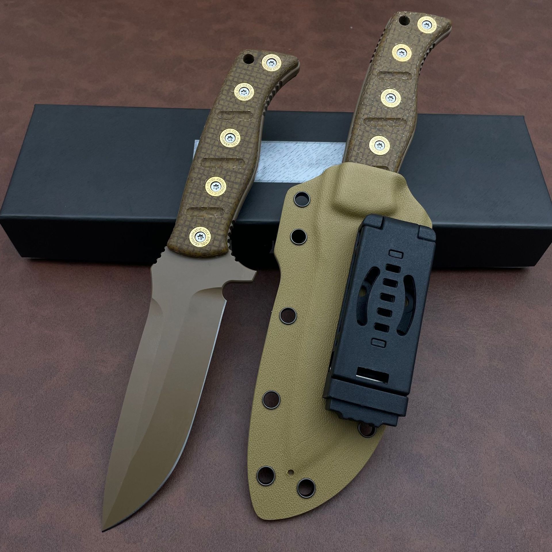 BM 375 Shane Sibert Adamas Fixed Blade Knife Micarta Handle Sheath Outdoor Camping Hunting Pocket EDC Tool Knife