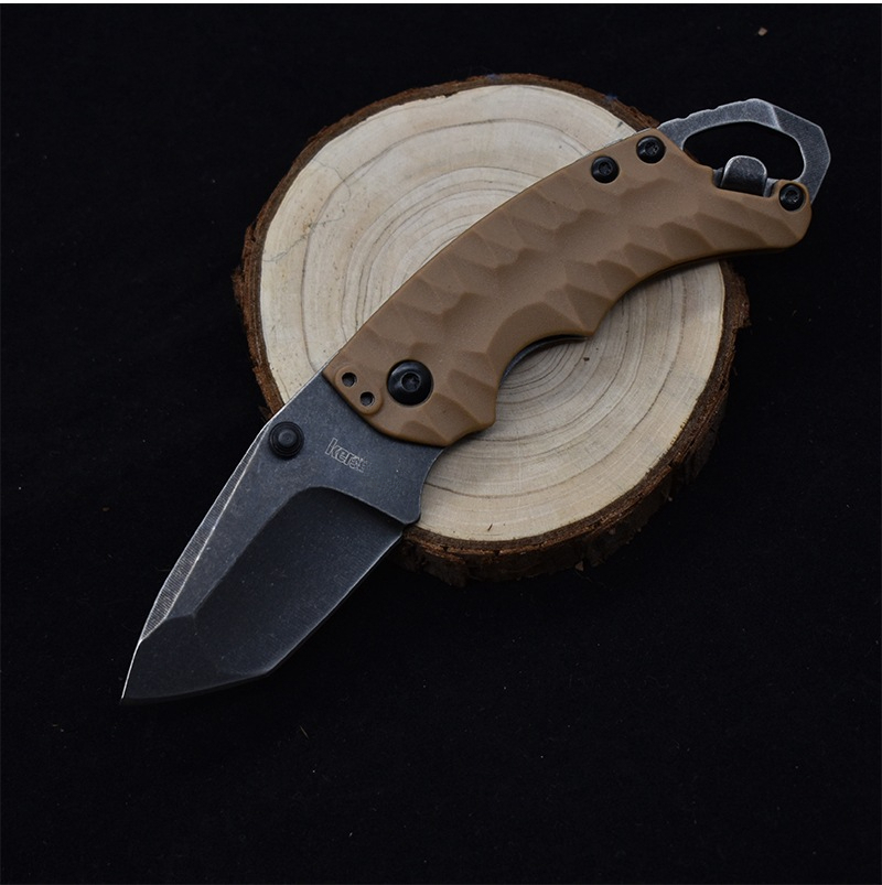 KS 8750 Folding Knife 8Cr13Mov Blade Nylon and Glass Fiber Handle Multifunctional Portable Fishing Knife for Camping