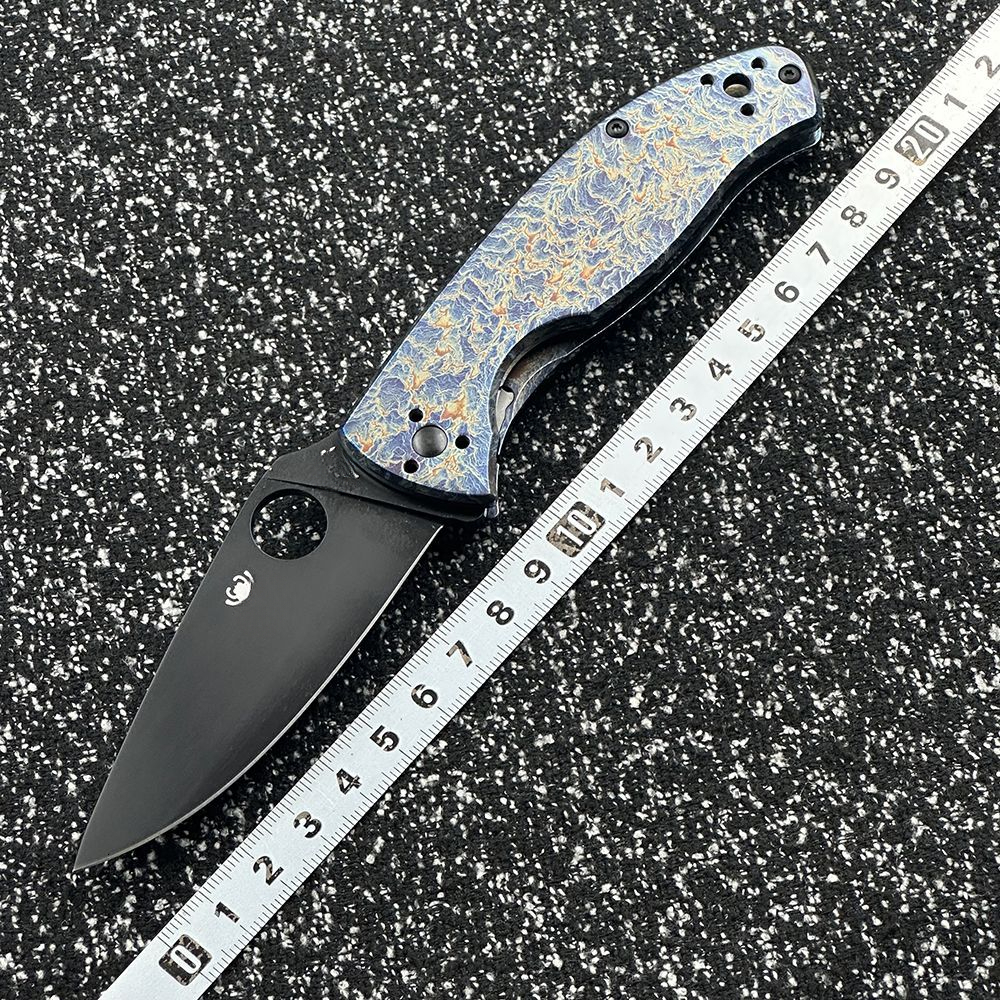 C122 Titanium Alloy Handle Bearing Outdoor Folding Camping Sharp Pocket Portable Tactical Tool Knife