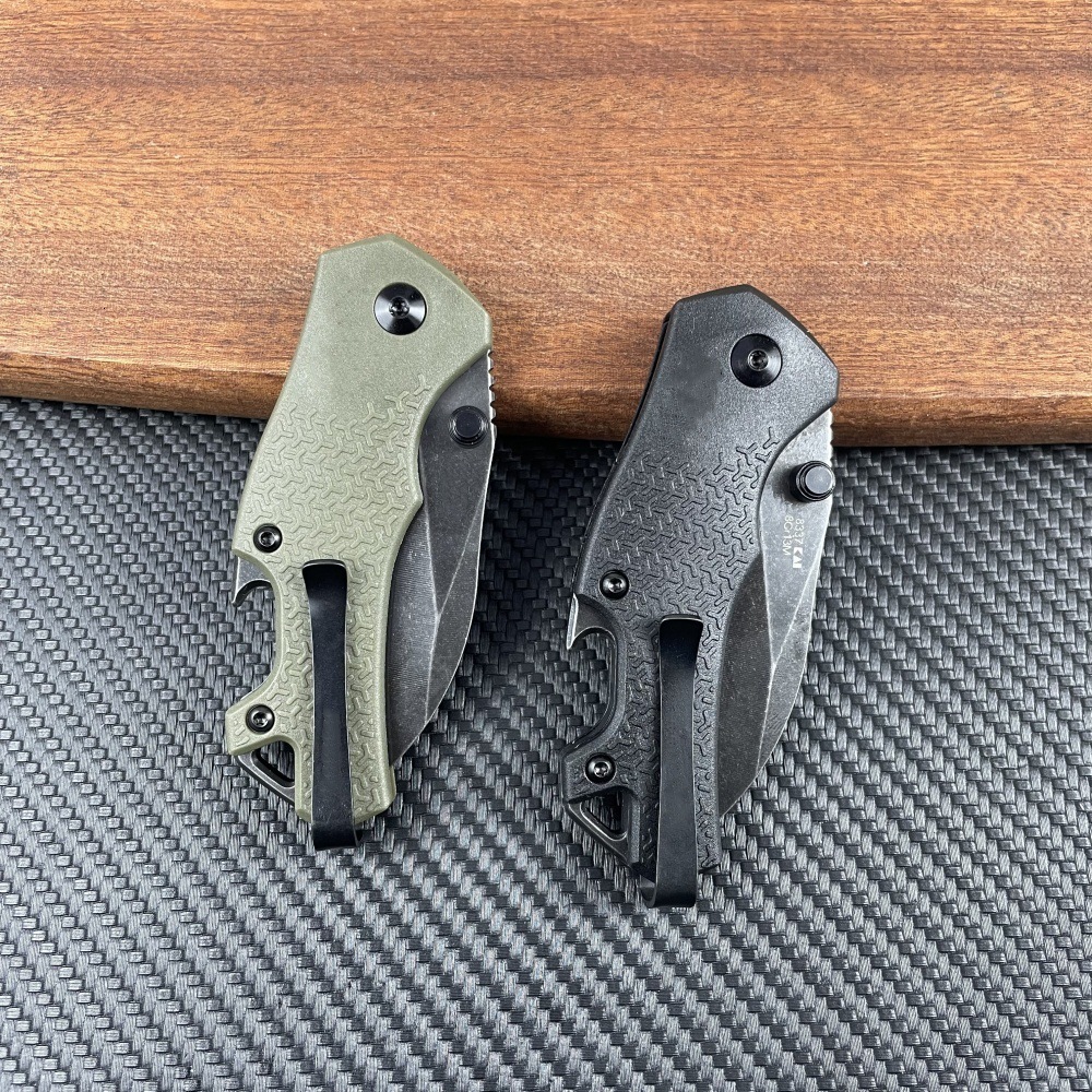 Hot Mini 8337 Folding Pocket Knife 8Cr13Mov Blade Nylon Fiber Handle Outdoor Survival Knife EDC Camping Self-defense Tool