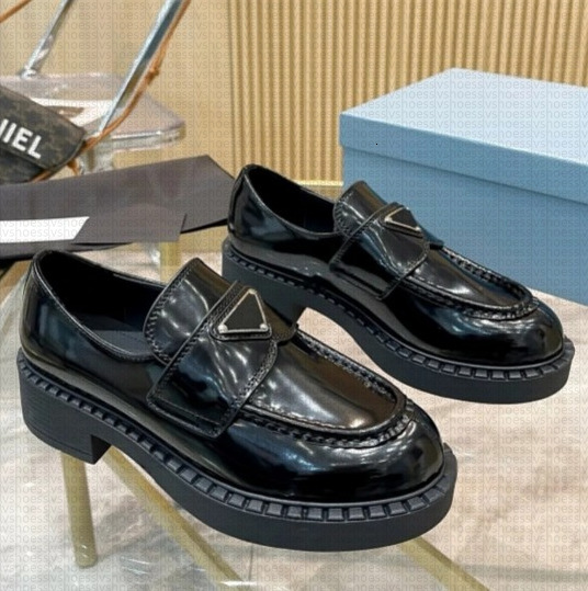 Loafers Designer shoes monolith leather Casual Shoes women loafer shoes Cowhide Sneakers Oxford Chunky Sneaker Matte lug sole platfrom shoes 35-41