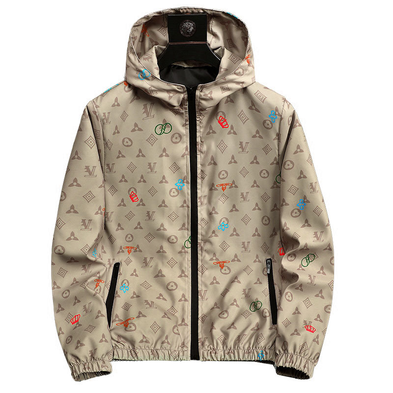 Free shipping 2026 spring and summer new arrival light luxury men's casual hooded loose fitting fashionable trendy jacket black yellow
