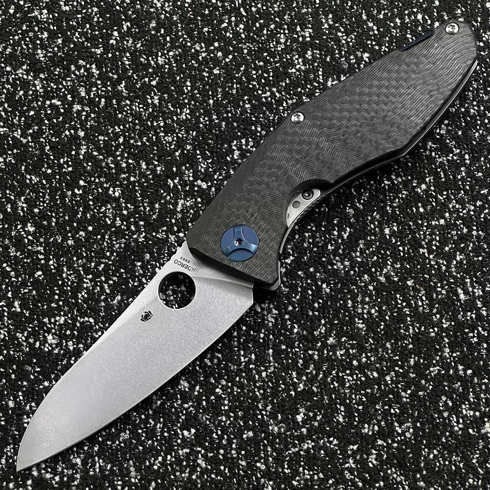 C235TIP Carbon fiber/titanium alloy handle outdoor folding for camping, survival, sharp tactical tool knife