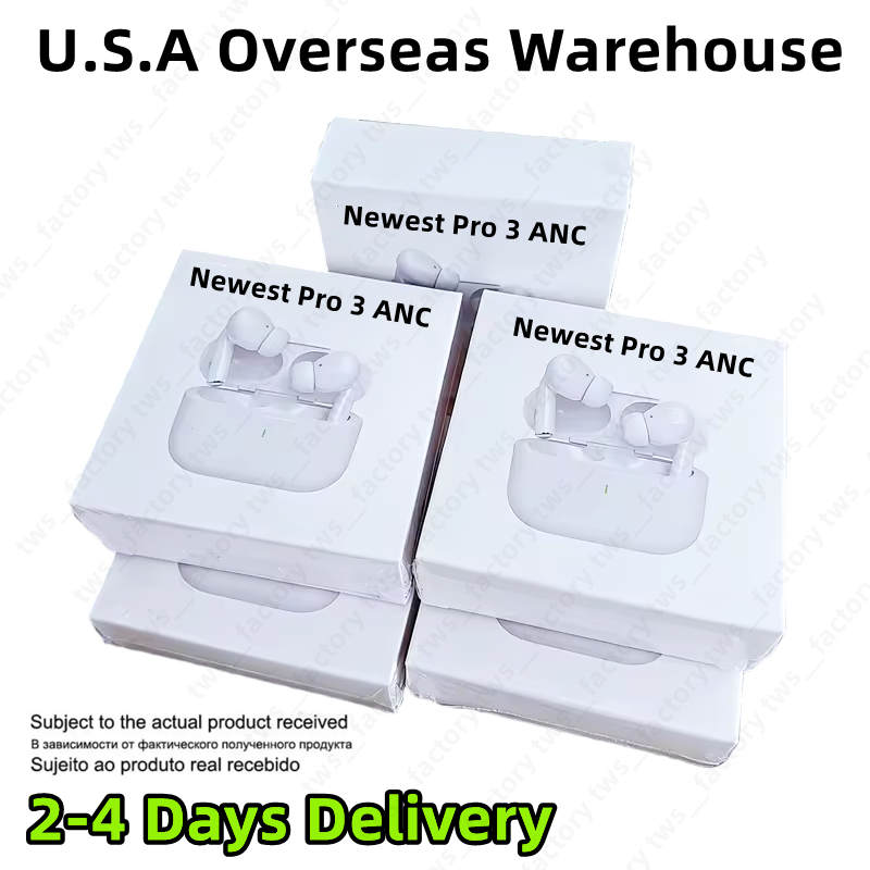 2025 Pro 3 ANC TWS Earbuds Headphones Pro 2 ANC USB C Earphones Pods 4th Gen noise canceling headset wireless headphones bluetooth earbuds Pro 2 earplug For Android IOS