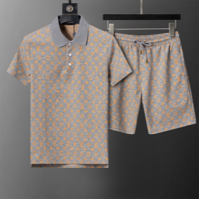 Summer high-quality designer men's sportswear - polo t-shirt, casual collar short-sleeved shorts set, men's and women's short-sleeved hooded shirts - Asian size M - 3XL #107