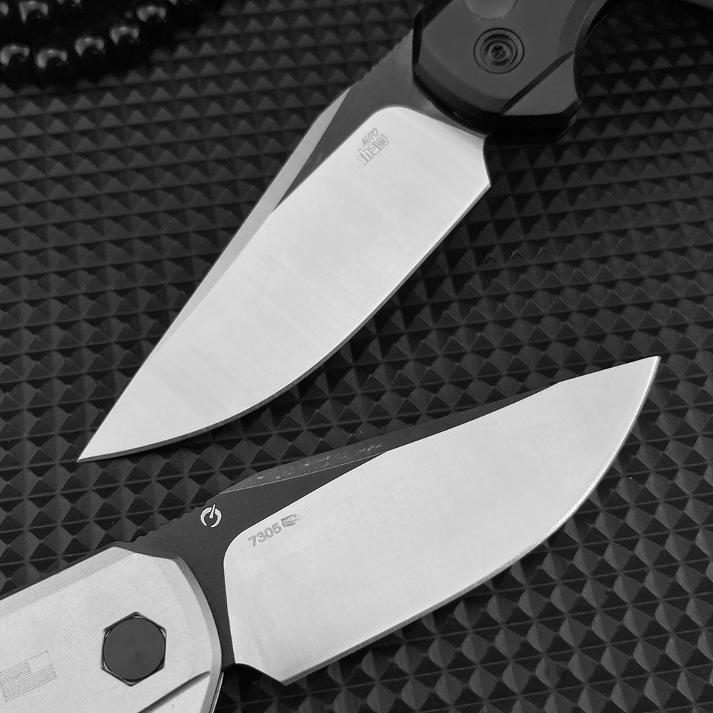 KS 7305 Outdoor Pocket Folding Knife D2 Steel Blade Aluminum Handle Everyday Carry Camping Hiking Cutting EDC Tools Men's Gift