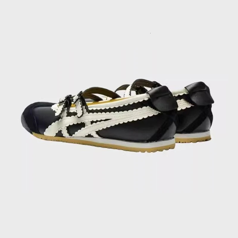 Minority Shallow Flat Ballet Shoes Black white Cross Strap Mary Janes Womens Non-slip Casual Sport Shoes Phoentin FT4286 260427