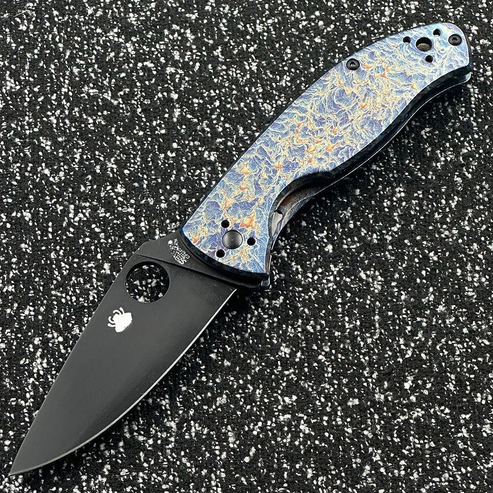 C122 Titanium Alloy Handle Bearing Outdoor Folding Camping Sharp Pocket Portable Tactical Tool Knife