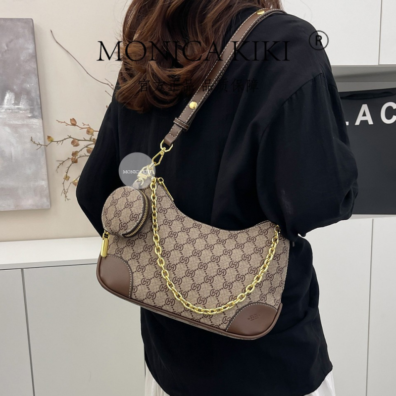 MONICA KIKI New retro and fashion luxury letter designer shoulder bag casual and versatile classic tote bag for women