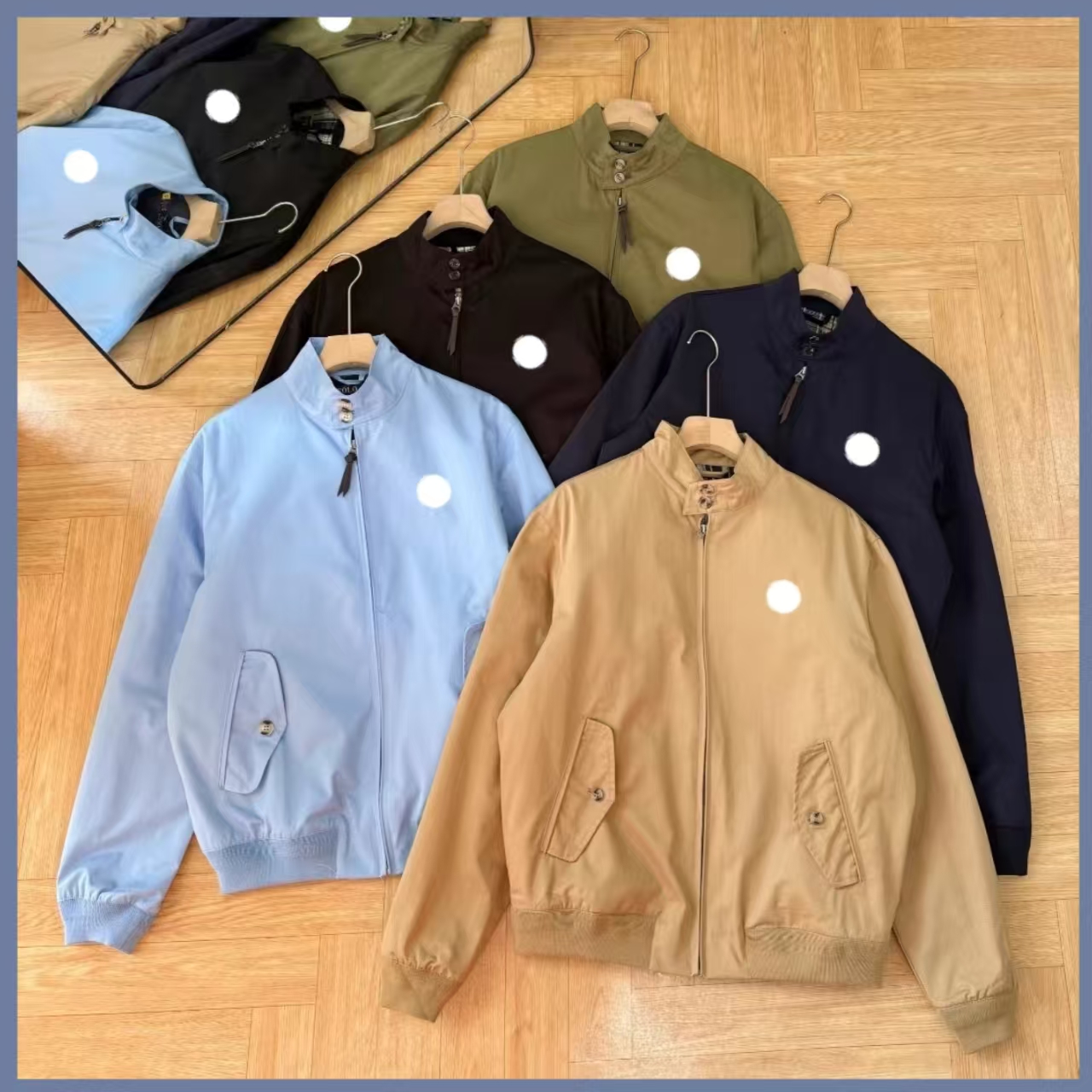 Men's Jackets outdoor casual Harrington jacket New Autumn Collection RL designer jacket for men small horse embroidery logo polos coat classic jackets