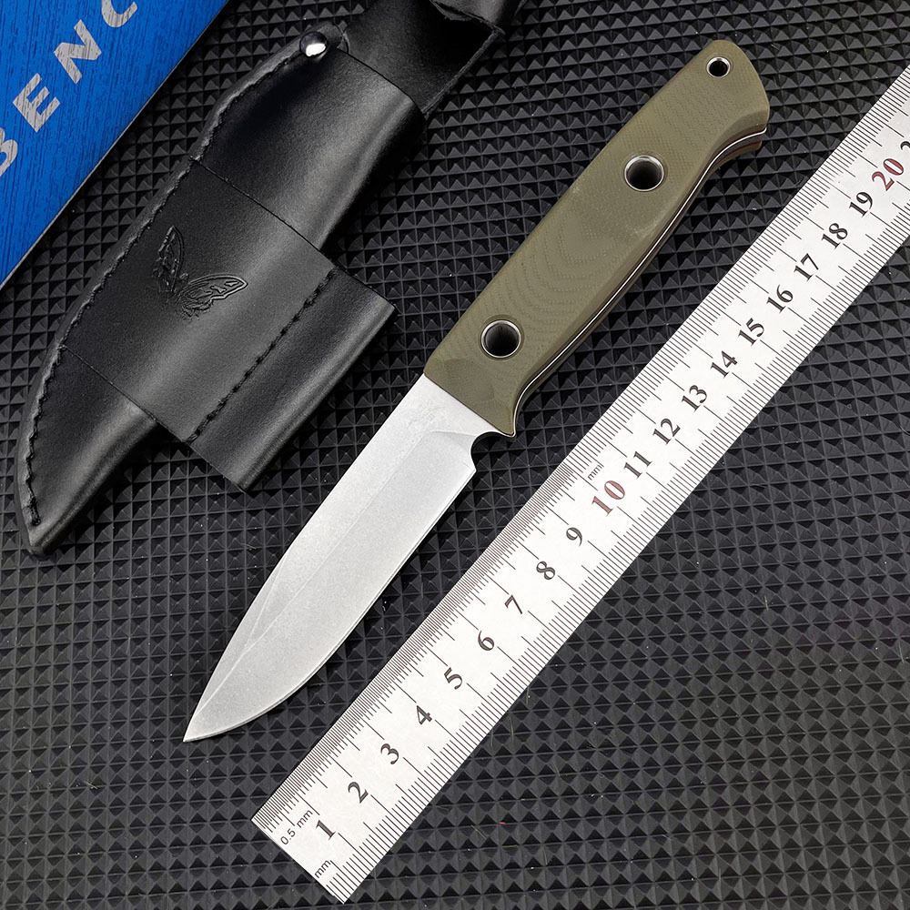 Portable Outdoor Rescue Defense BM 163 Fixed Blade Knife Sharp D2 Blade Tactical Survival Knives G10 Handle EDC Camping Tools