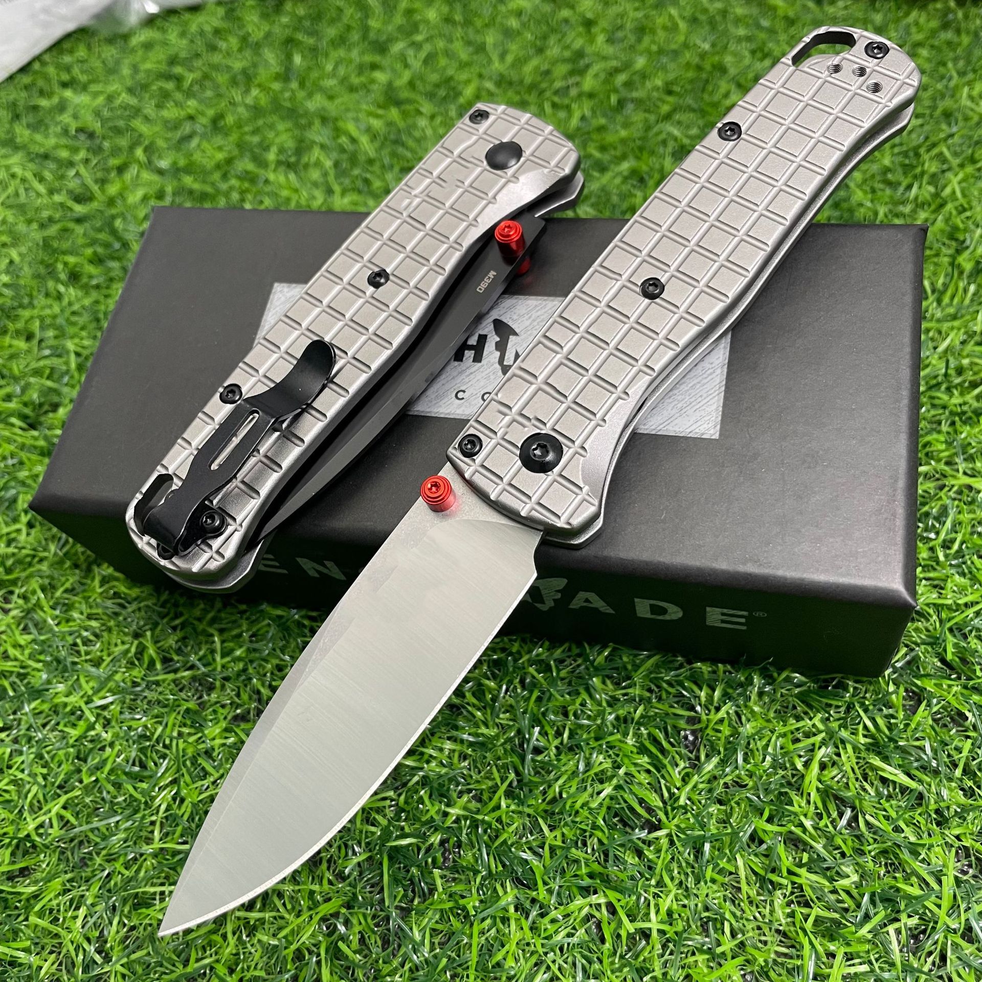 BM535 Folding Knife Grenade Texture Aluminum Alloy Handle Outdoor Camping Portable Sharp Pocket Knife