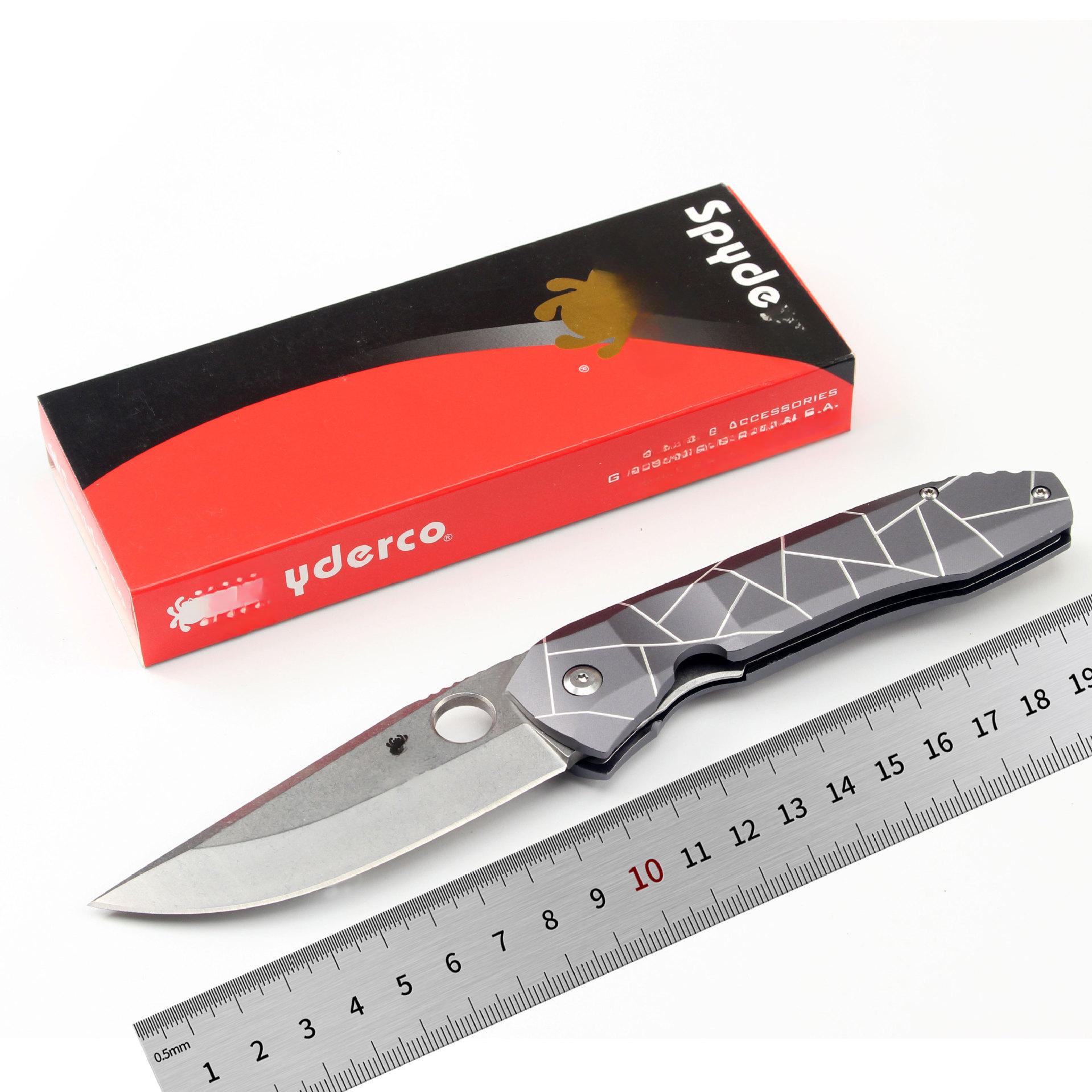 C199 Pocket Folding Knife D2 Blade Aluminium Alloy Handle Bearing Flipper Camping Outdoor Survival EDC Utility Knife